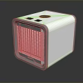Modern White Compact Mini PC Cube With Front Grille And Top Control Panel Design