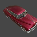 Vintage Red Classic Car With White Wall Tires Chrome Grille And Sleek Body Design