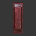 Red Glossy Wooden Box With Decorative Wood Grain Pattern And Fitted Lid