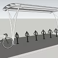 Bicycle Parking Canopy with Sheltered Structure and Outdoor Bike Racks