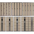 Modern Wooden And Metal Lockers With Secure Locks And Multiple Compartments