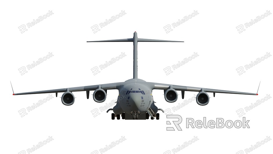 U.S. C17 Global Overlord III C17 Globemaster III Large Military Transport with Simple Animation model