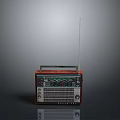 Vintage Brown Computer Radio Speaker With Tuner Knobs Dial And Antenna