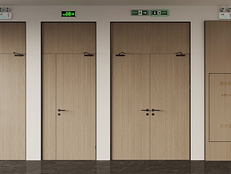 Fire Door Fire Door Emergency Lighting Fire Equipment 3d model