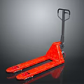 Red Manual Pallet Jack With Steel Forks And Ergonomic Handle For Industrial Use