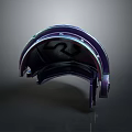 Shiny Dark Purple Metallic Curved Machinery Component With Bolted Structure Details