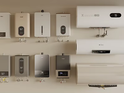 Modern Home Water Heaters With Stylish Designs And Energy Saving Features 3d model