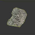 Natural Scenery 3D Terrain Model With Green Vegetation And Water Bodies