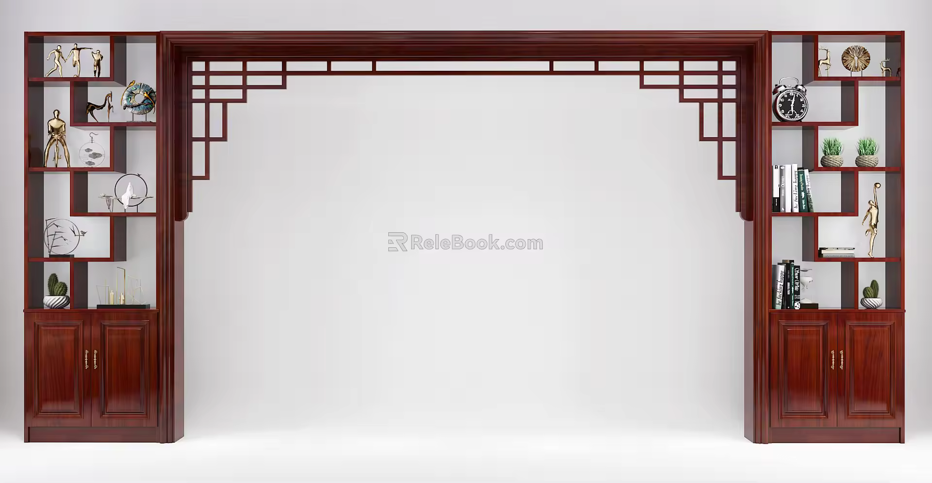 Chinese Style Pass Bogu Shelf Pass 3d model