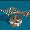 Modern Architectural Landscape Pavilion With Unique Roof Design Wooden Structure Glass Panels And Water Reflection