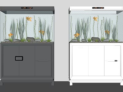 Modern fish tank fish tank combination 3d model Modern fish tank fish tank combination 3d model