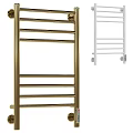 Modern Sturdy Golden And White Bathroom Rack With Wheels Floor Standing