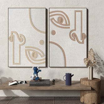 modern abstract painting abstract decorative painting 3d model