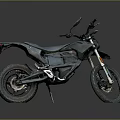 Sleek Black Modern Electric Motorcycle With Aerodynamic Body And Rugged Wheels