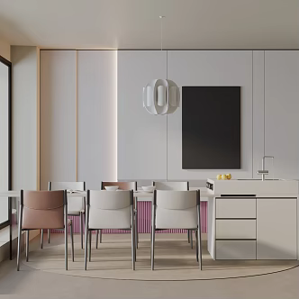Modern table combination 3d model