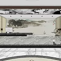 New Chinese Reception Desk 3d model