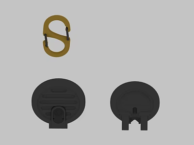 High Quality Swing Door Hardware with Hinge and Round Knob Components 3d model