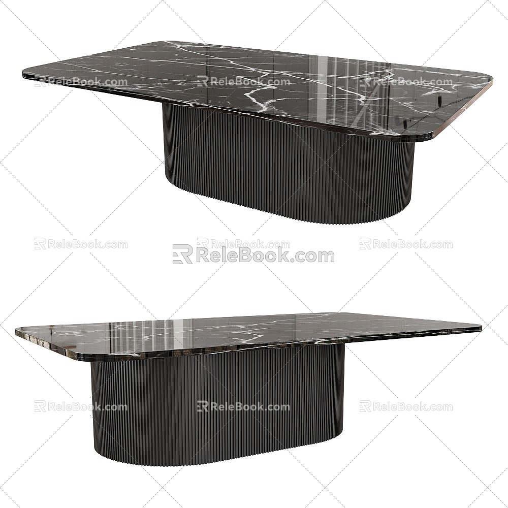 Dune Marble Coffee Table 3d model