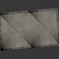 Gray Stone Arch Decorative Structure With Symmetrical Curved Design And Textured Surface