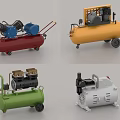 Industrial Mobile Air Compressors In Yellow Red Blue Gray Colors For Workshop Use