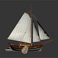 Modern Sailing Cartoon Sailing 3d model