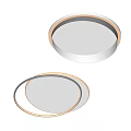 Modern Round Ceiling Light with LED Lighting White Black Frame for Home Interior 3d model