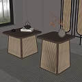 New Chinese style coffee table side table 3d model