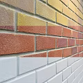 Colorful Brick Wall Surface With Multicolored Tiles Textured Pattern And Design 3d model