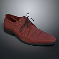 Fashionable Red Leather Shoes For Men Featuring Classic Laces And Sleek Design