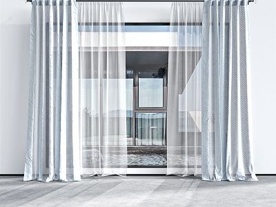 Modern Curtains 3d model