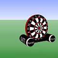 Inflatable Dartboard Sport Equipment With Numbered Target Darts And Player Support Bases