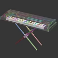 Digital Electronic Keyboard Musical Instrument With Stand And Piano Keys For Music Practice