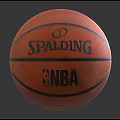 Orange Basketballs With Black Stripes Spalding And NBA Logos On Reflective Surface