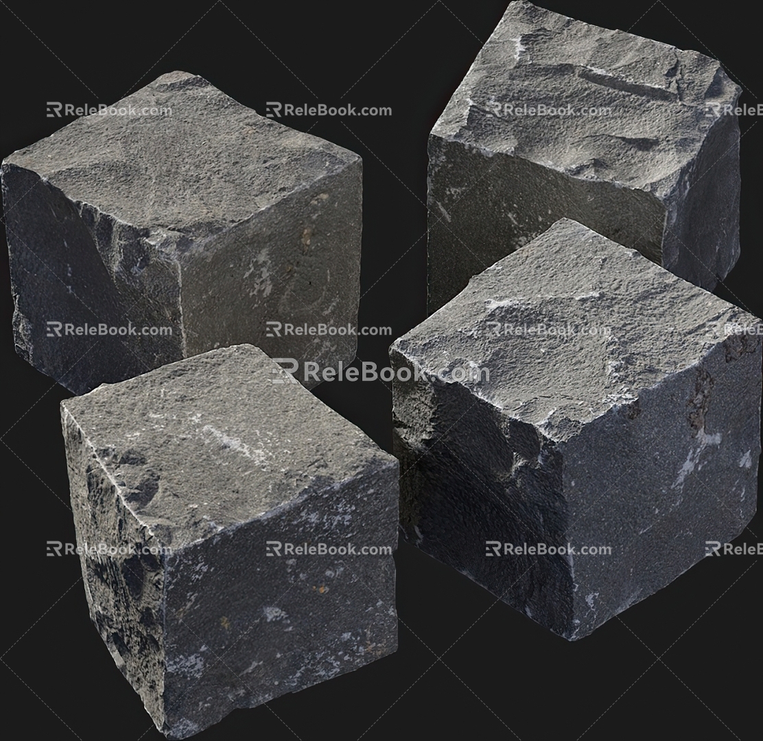 Stone Stone Cement Stone Stone Platform Stone Pillar 3d model