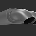 Car Dual Exhaust Pipe Design With Silver Finish And Sporty Look