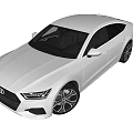 Silver Audi Modern Sedan With Sleek Exterior And Black Alloy Wheels