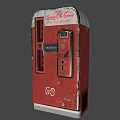 Vintage Red Commercial Gas Pump Equipment With Retro Service Station Design