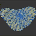 Golden Heart Shaped Decorative Household Item Featuring Hollow Glossy Texture And Surface Details