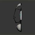 Advanced Cosmic Spacecraft Component With Circular Design And Blue Ring Structures