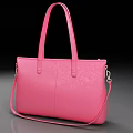 Pink Leather Tote Bag with Structured Design Adjustable Shoulder Strap Fashionable Daily Use Accessory