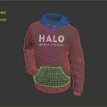 Light Purple Hoodie with HALO MEDIA WORKS Front Print Casual Style Comfortable Pullover