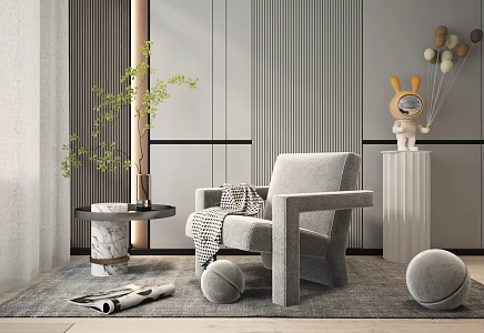Modern Sofa Chair Single Sofa Leisure Chair 3d model