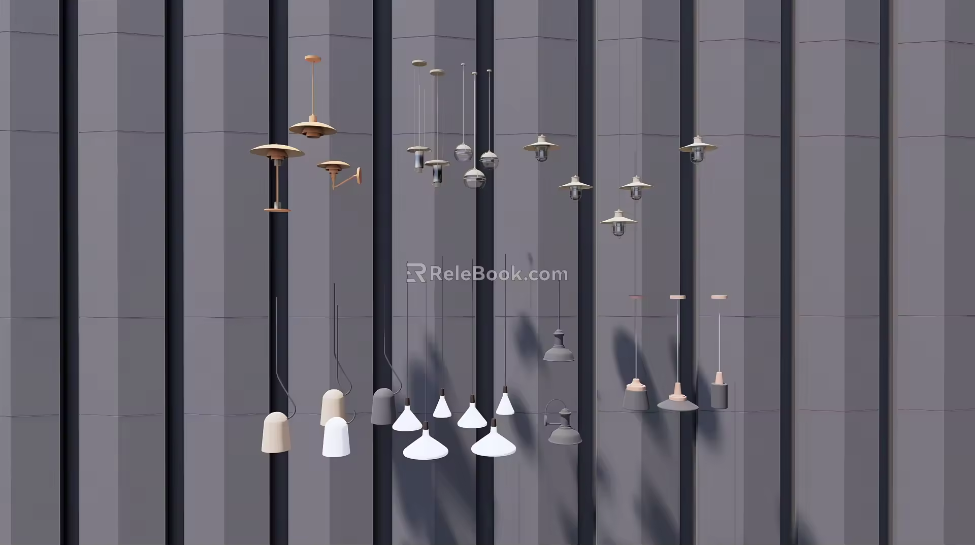 Modern lamp combination chandelier 3d model