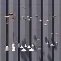 Modern lamp combination chandelier 3d model