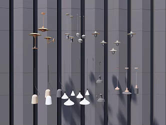 Modern lamp combination chandelier 3d model