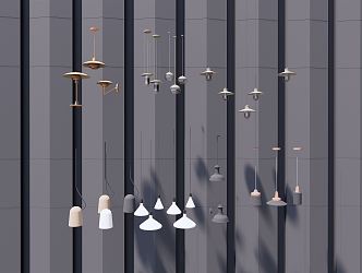 Modern lamp combination chandelier 3d model