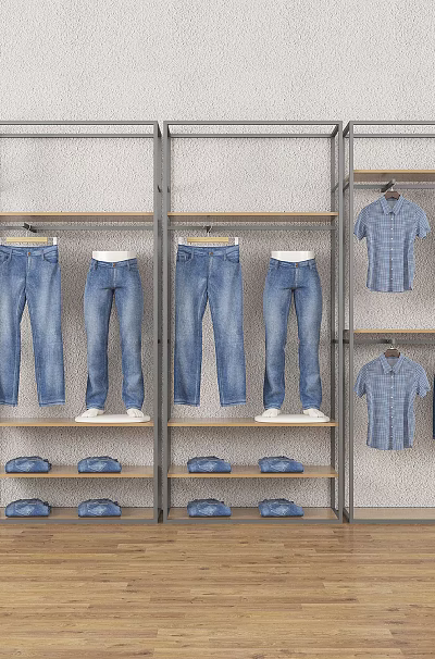 Modern clothing rack high cabinet 3d model Modern clothing rack high cabinet 3d model