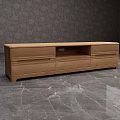 Modern Wooden TV Stand With Drawers And Open Compartment Light Wood Finish For Living Room