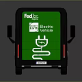 White FedEx Express Delivery Van With Brand Logo And Vehicle Design