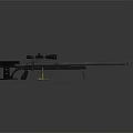 Tactical Sniper Rifle With Optical Scope Bipod And Bullet In Detailed Closeup View